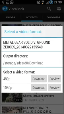 FaceVideo Video Downloader android App screenshot 3